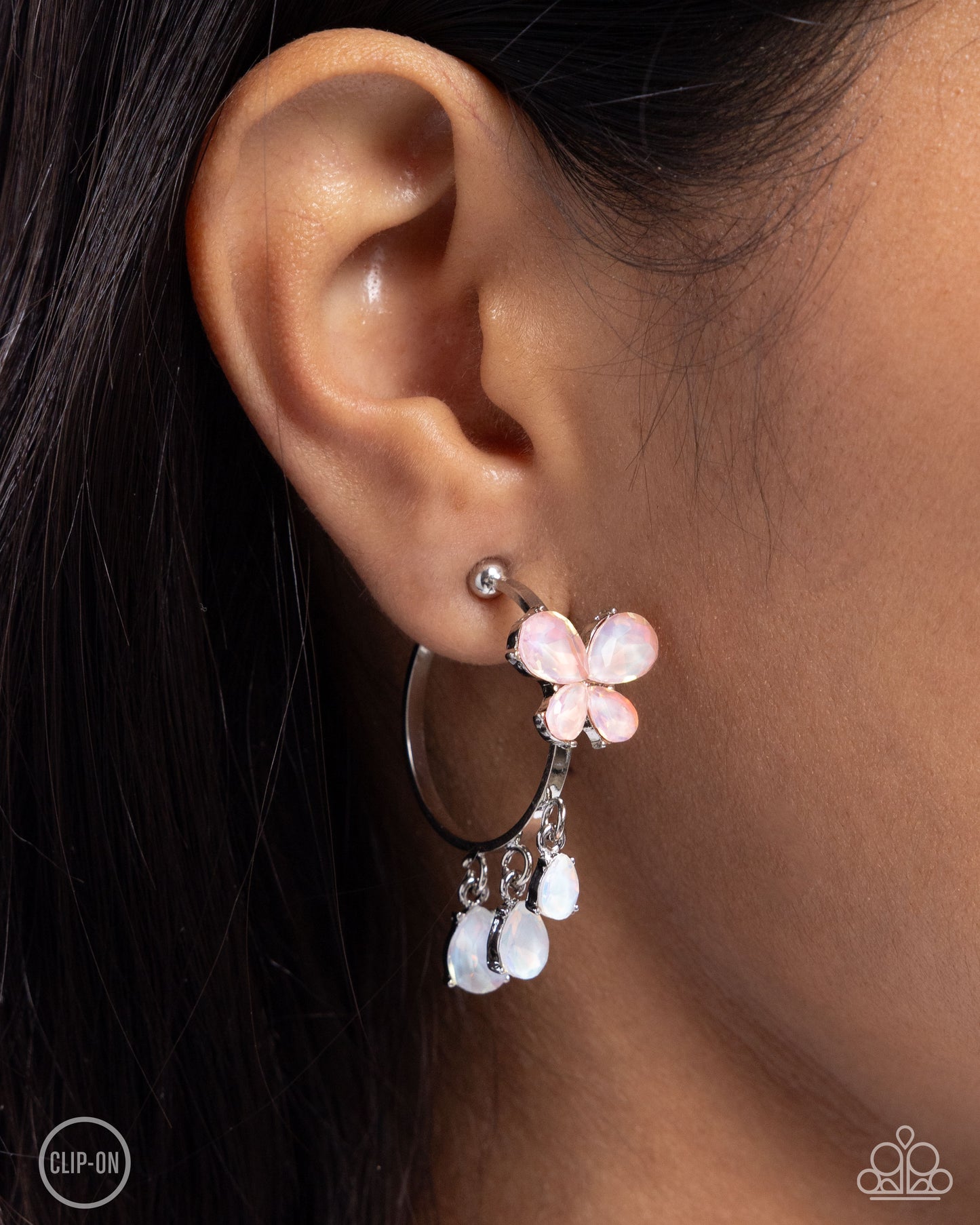 Fairy Fantasy - Silver w/multi Clip-On Earrrings
