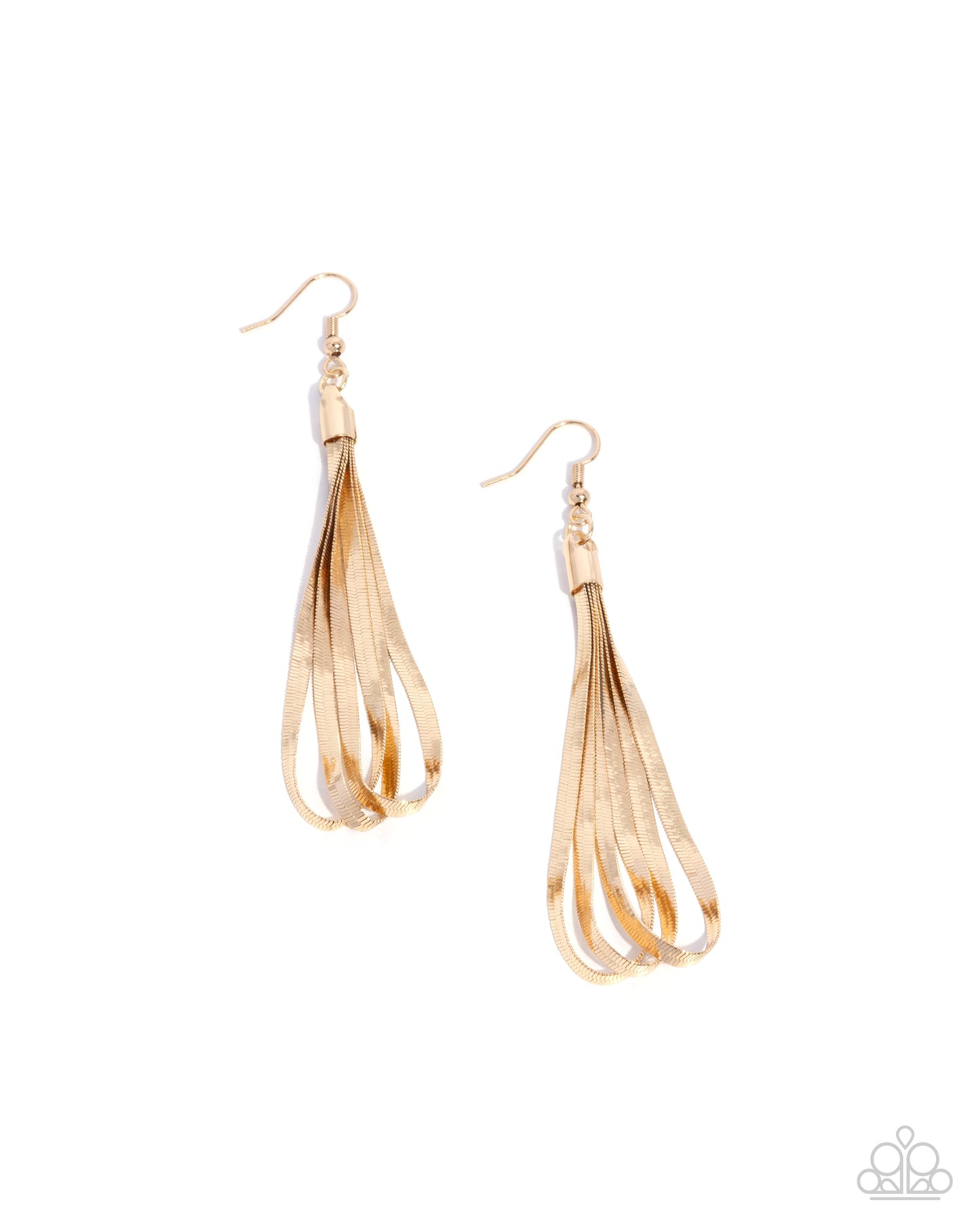 Keen Keepsake - Gold Herringbone Chain Earrings