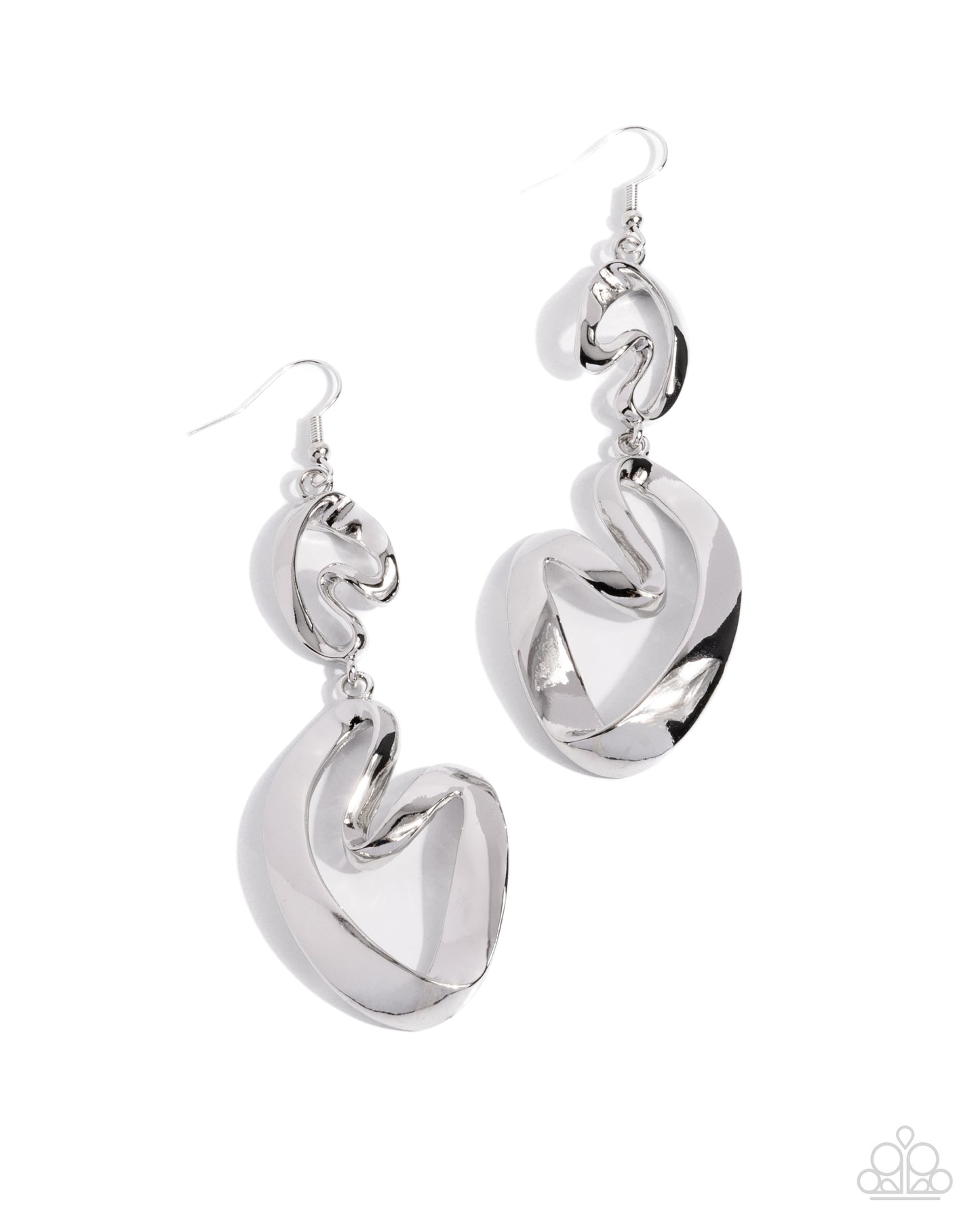 Abstract Angles - Silver Earring
