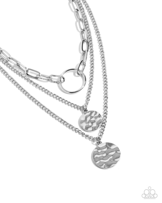 Hammered Halo - Silver Layered Necklace