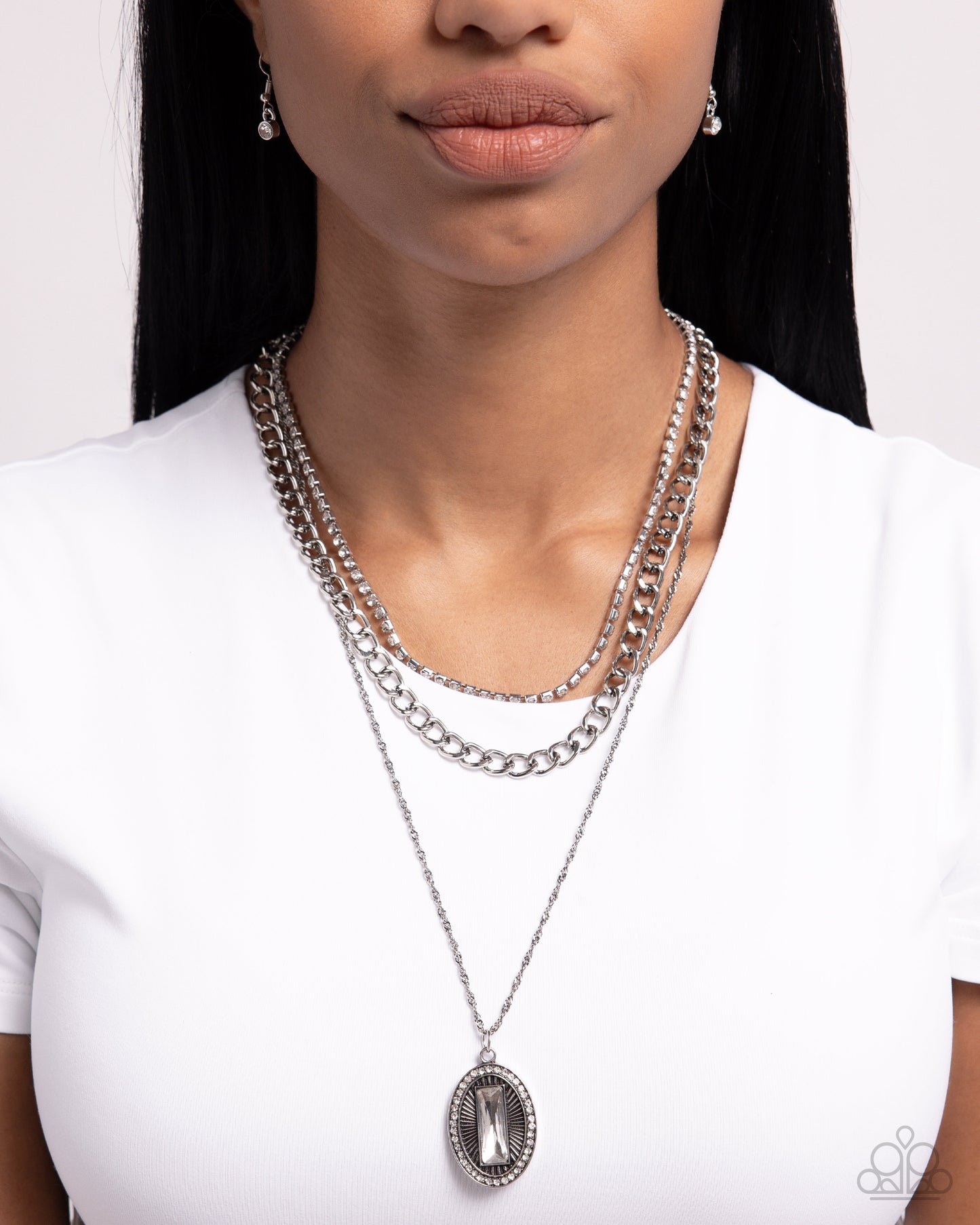 Edgy Empire - Silver Necklace