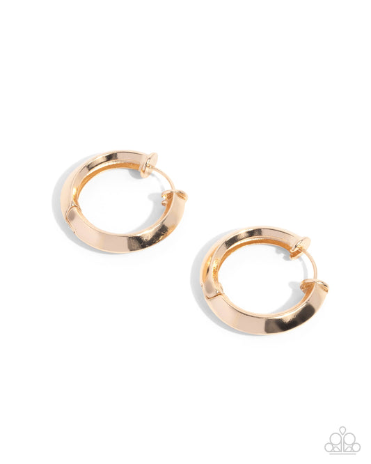 Hinged Homage - Gold Hinge Earrings