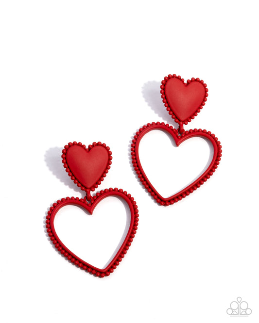 Casual Chemistry - Red Heart Earrings
