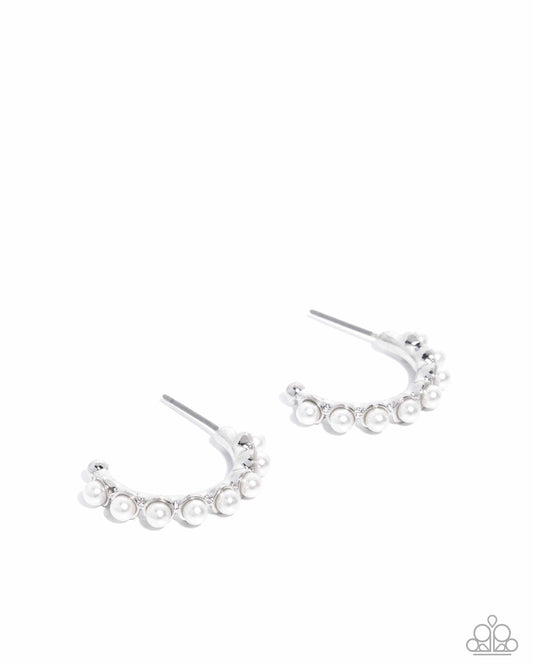 Pearly Passage - Silver w/White Pearls Earrings