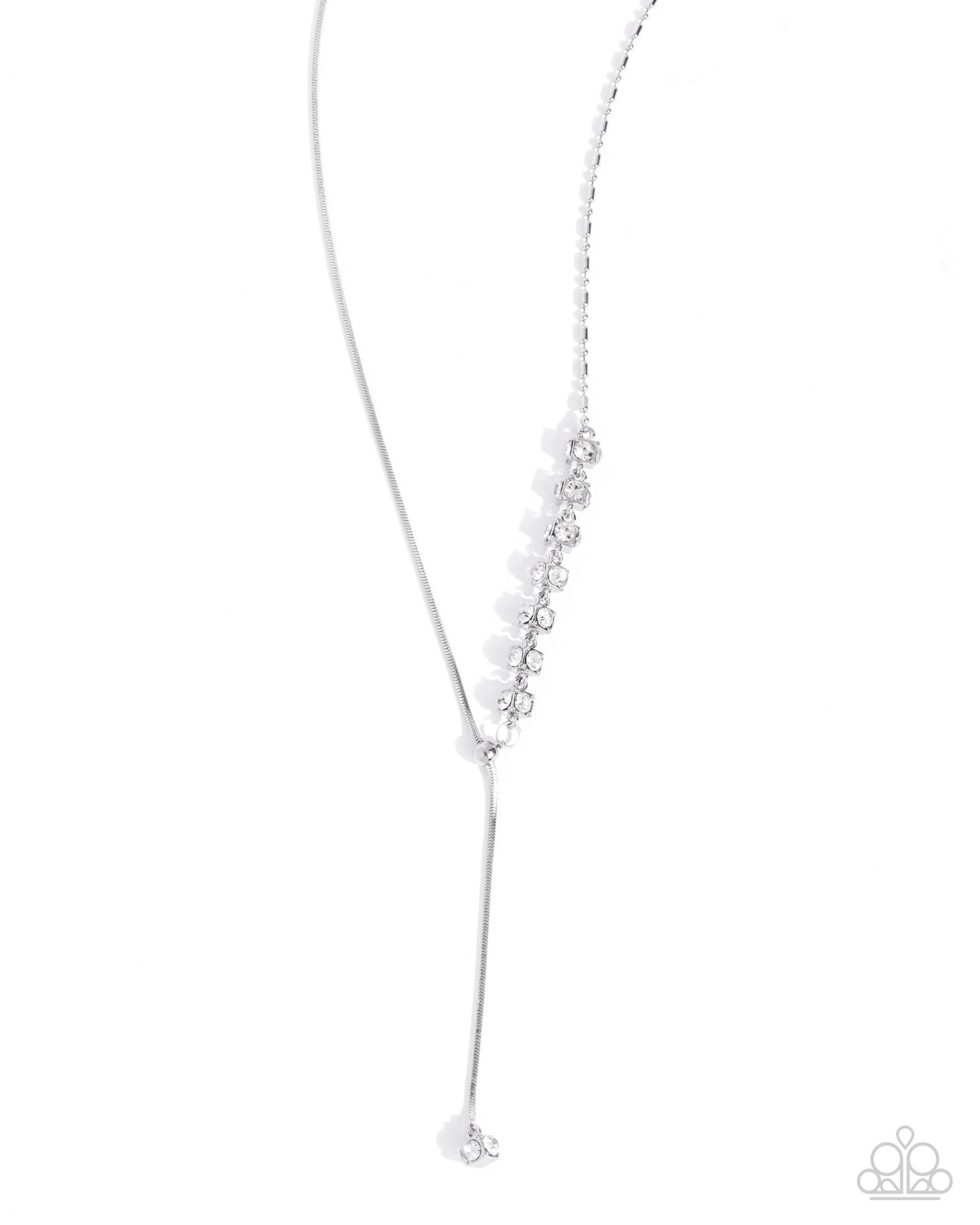 Drops of Dazzle - Silver w/White Necklace