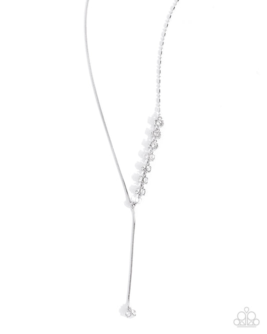Drops of Dazzle - Silver w/White Necklace