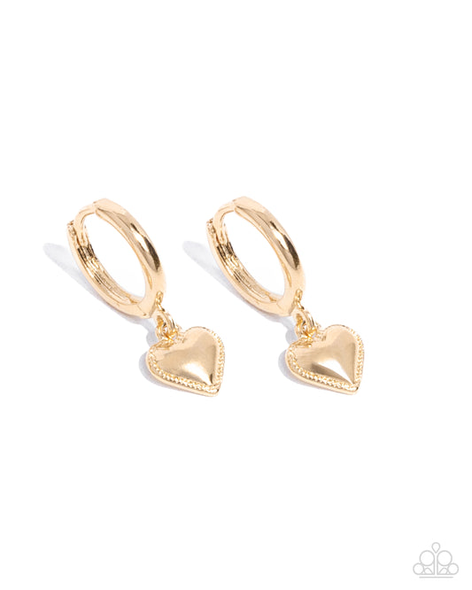 Emotive Elegance - Gold Heart Earrings