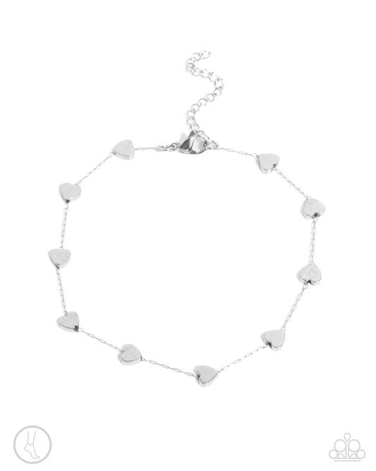 Catch My Breath - Silver Heart Anklet