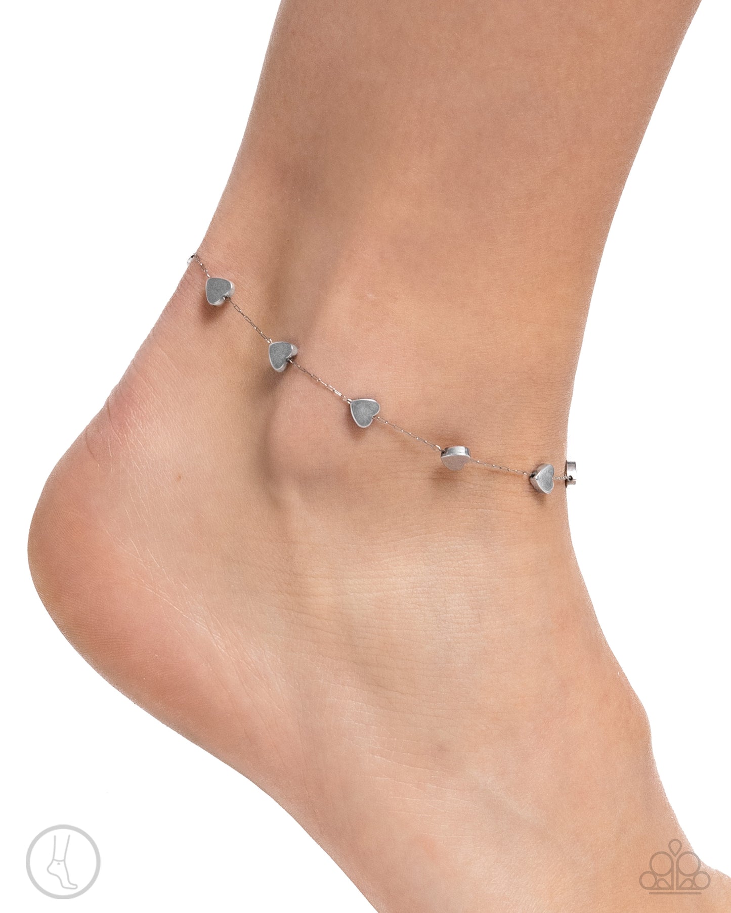 Catch My Breath - Silver Heart Anklet