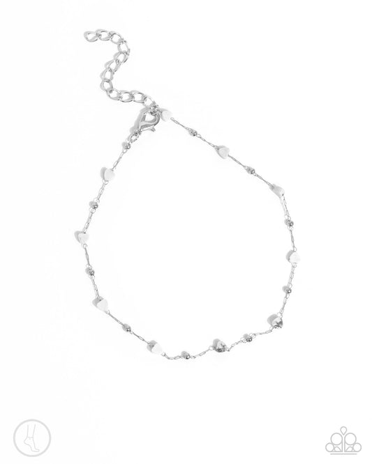 Dont Mention It - Silver w/White Anklet