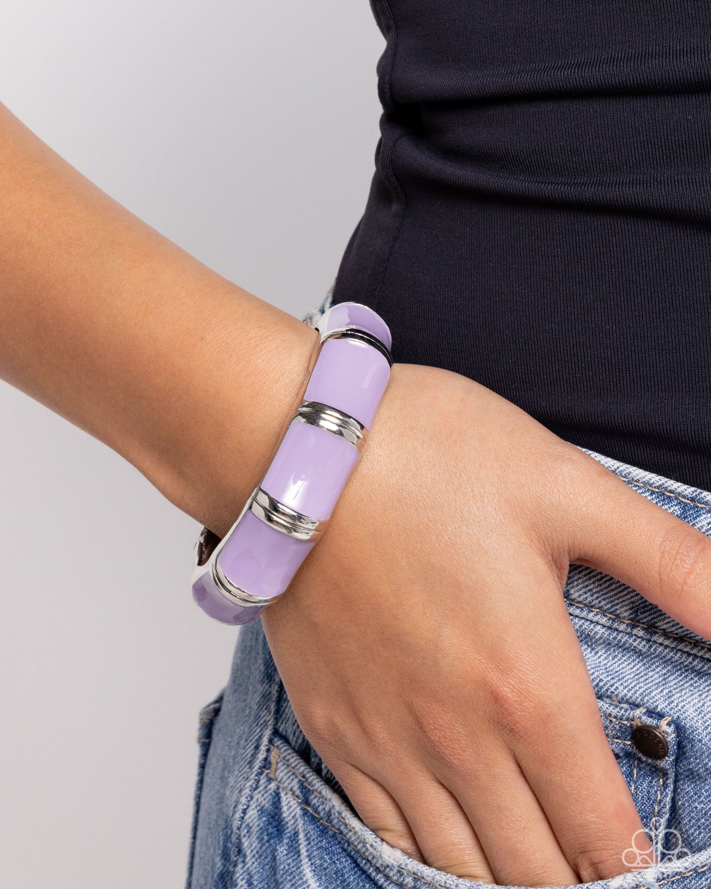 Pearlized Promise - Silver w/Purple Bracelet