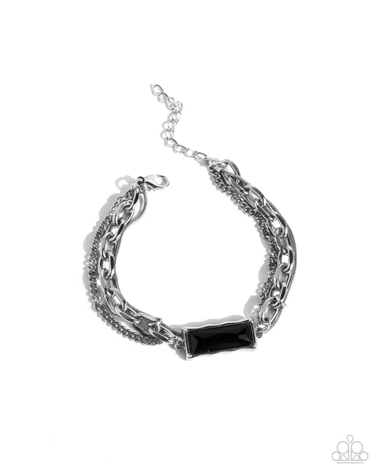 Grungy Gait - Silver w/Black Bracelet