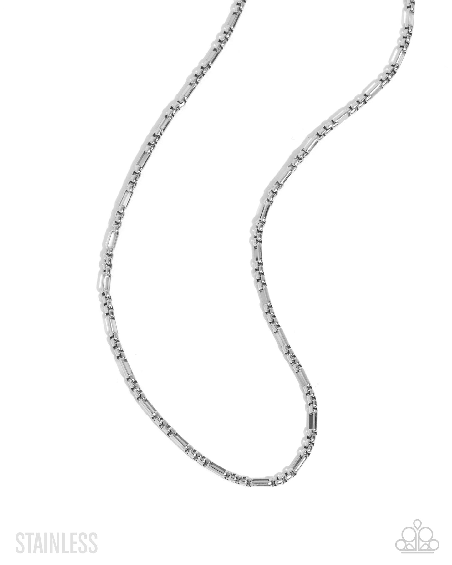 Pondering Paperclip - Silver Men's Chain/Necklace -  stainless steel