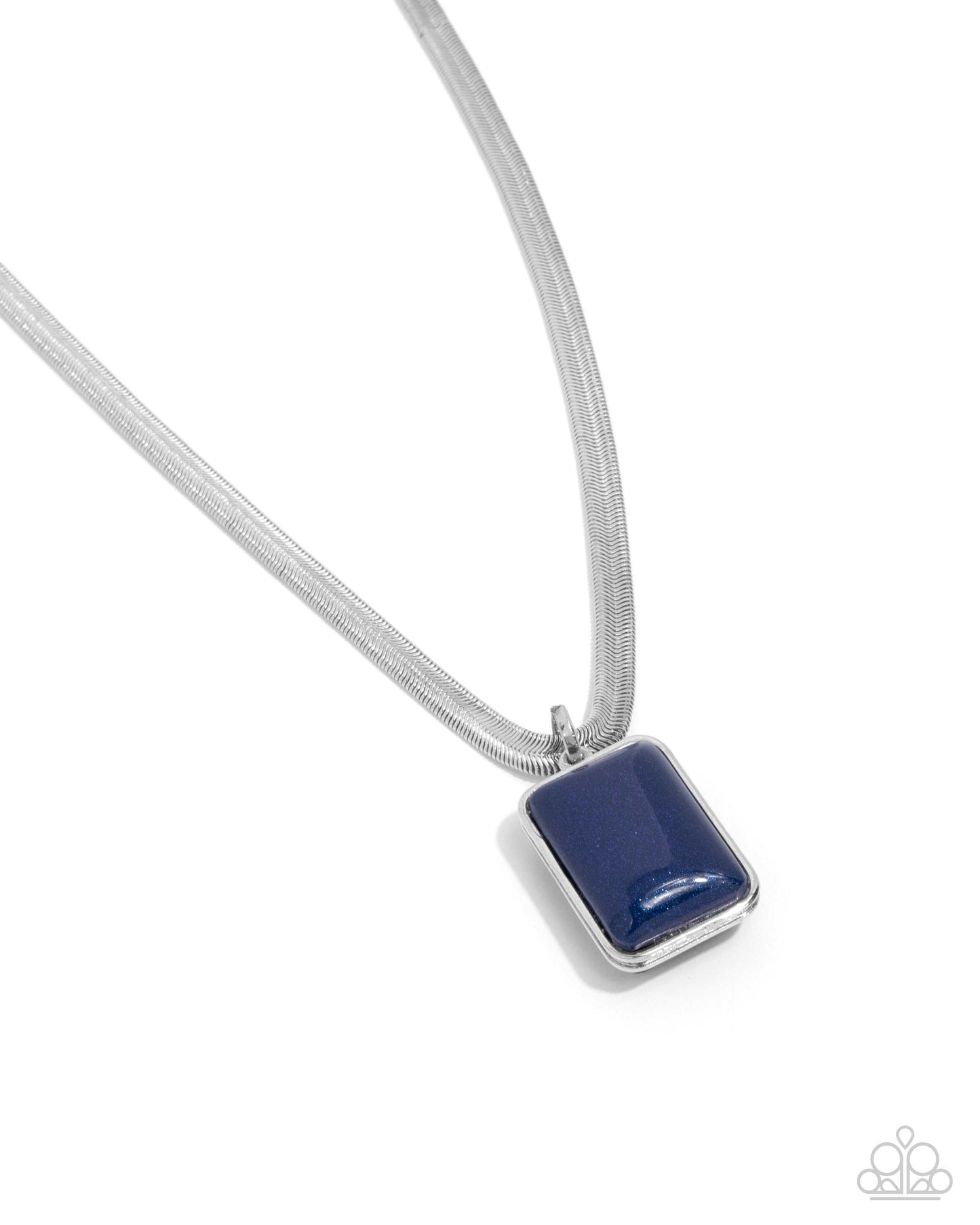 Clandestine Color - Silver w/Blue Necklace