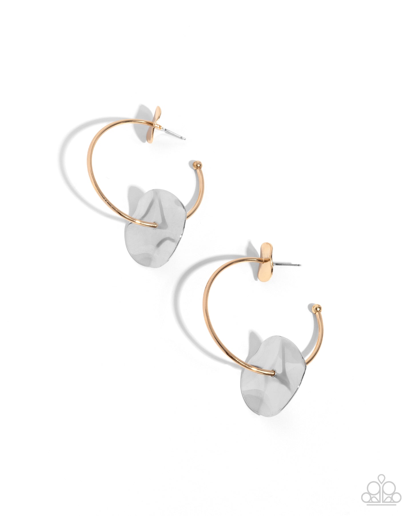 Textured Trouble - Gold & Silver Earrings