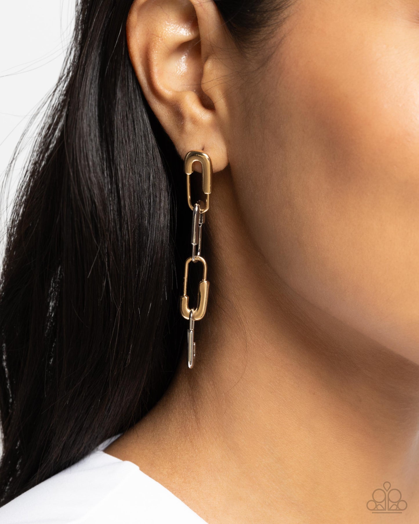 Linked Launch - Silver & Gold Earrings