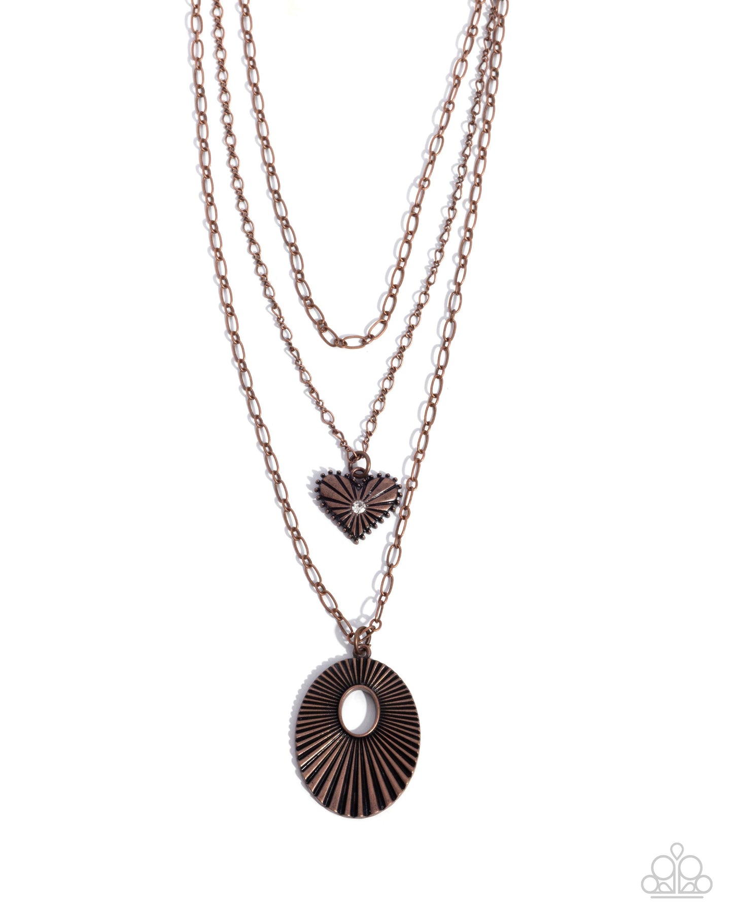 Sunburst Stage - Copper Heart Necklace