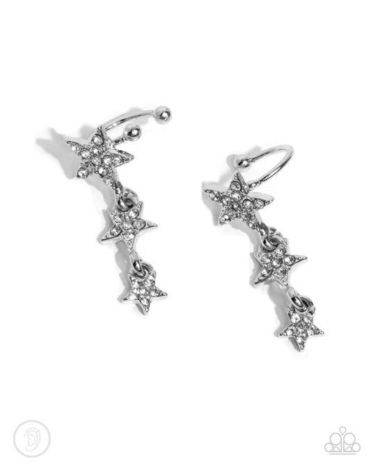 Stellar Surge - Silver Star Ear Cuff