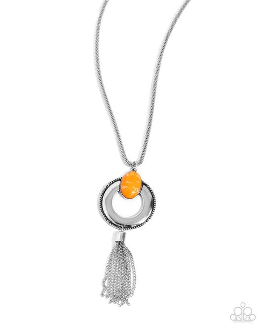 Unwavering Unity - Silver w/Orange Necklace