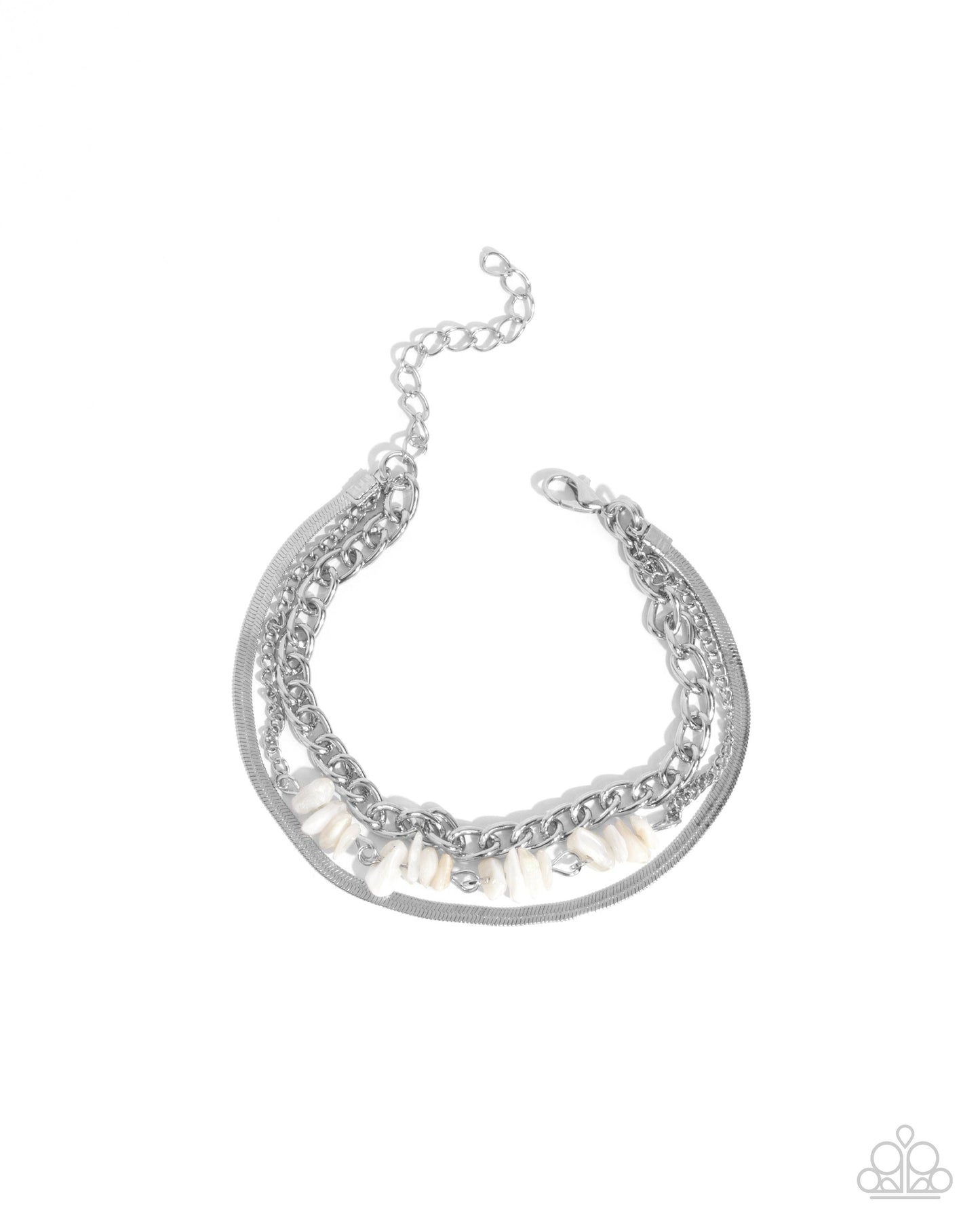 Gracious Host - Silver w/White Bracelet