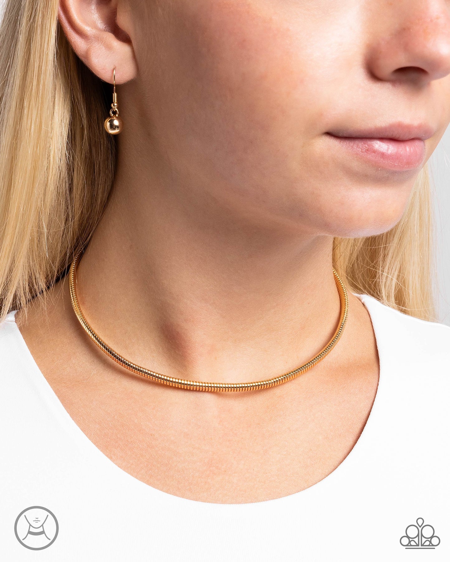 Captivating Choker - Gold Omega Necklace