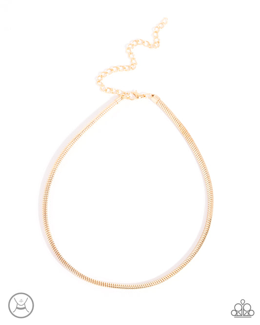 Captivating Choker - Gold Omega Necklace
