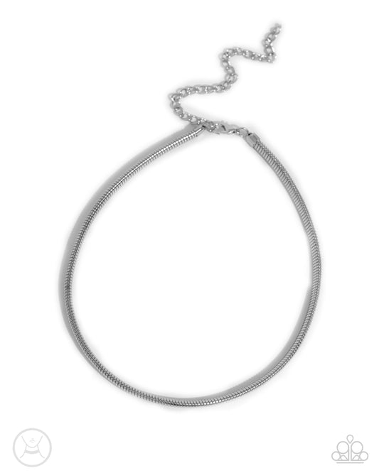 Captivating Choker - Silver Necklace