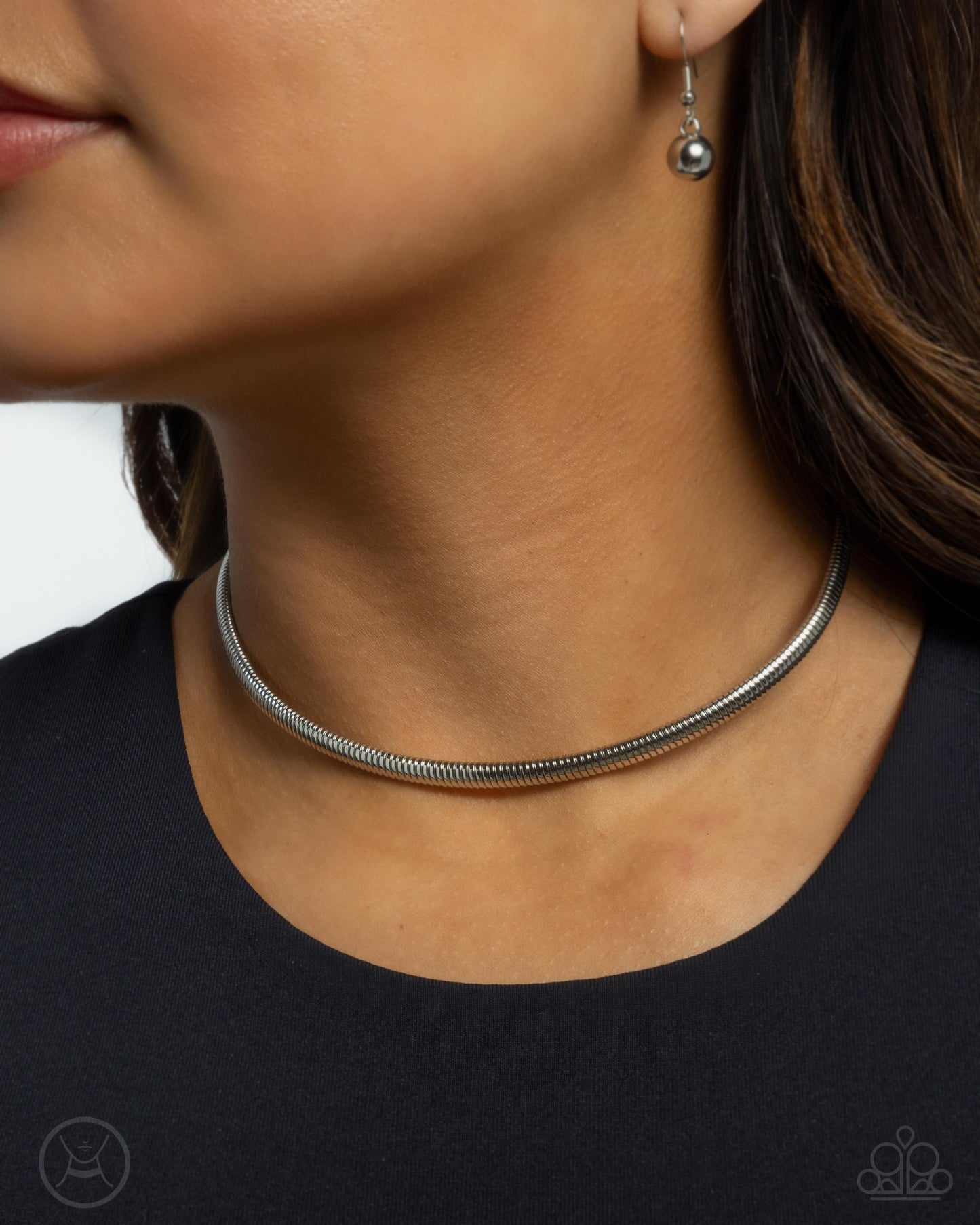 Captivating Choker - Silver Necklace
