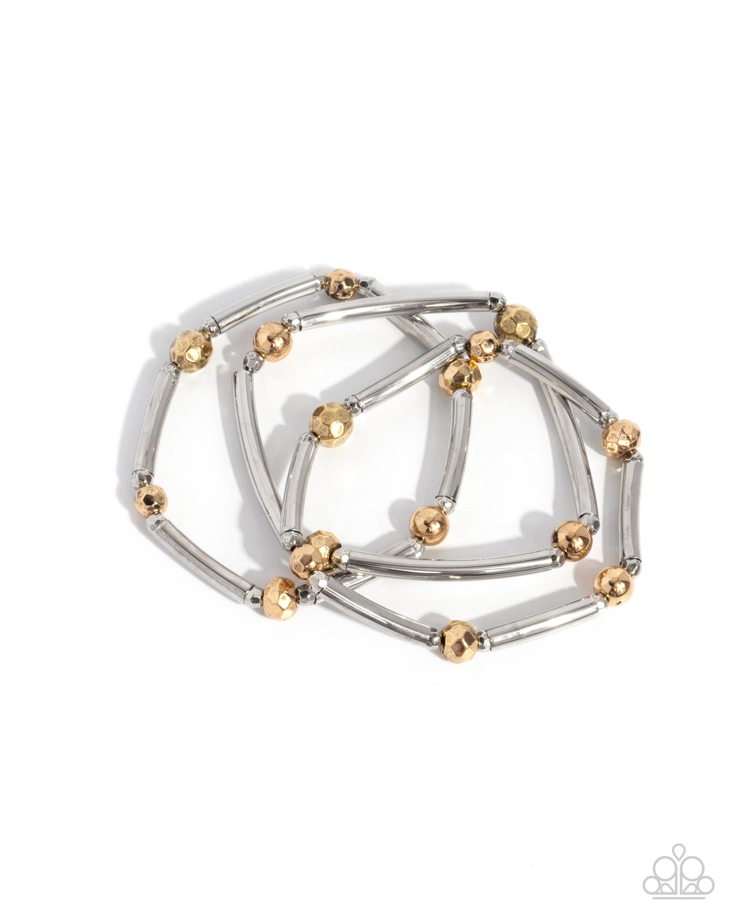 Stacked Shopaholic - Silver and Gold Bracelet