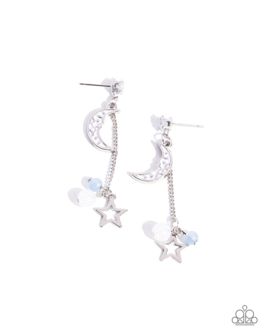 Astral Admiration - Silver w/Blue Earrings