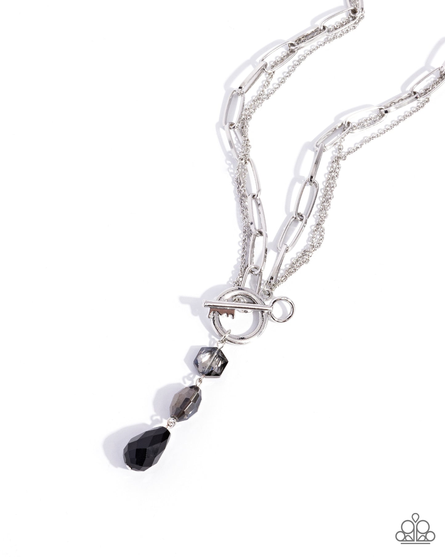 Cultivated Chains -Silver w/Black Necklace
