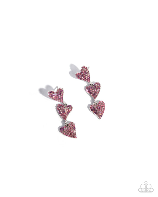One Of The Girls - Pink Heart Earrings