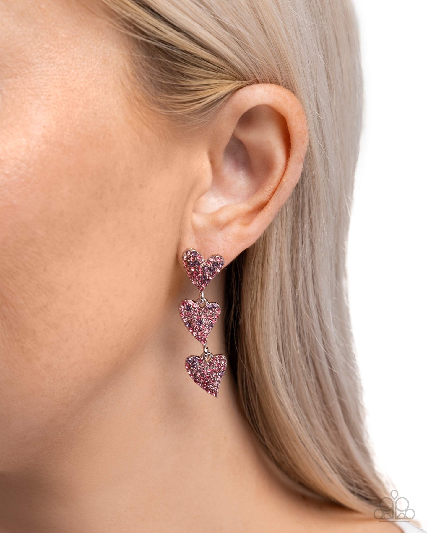 One Of The Girls - Pink Heart Earrings
