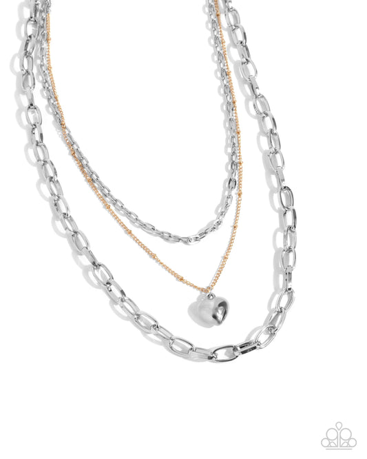 Passionate Place - Silver & Gold Necklace