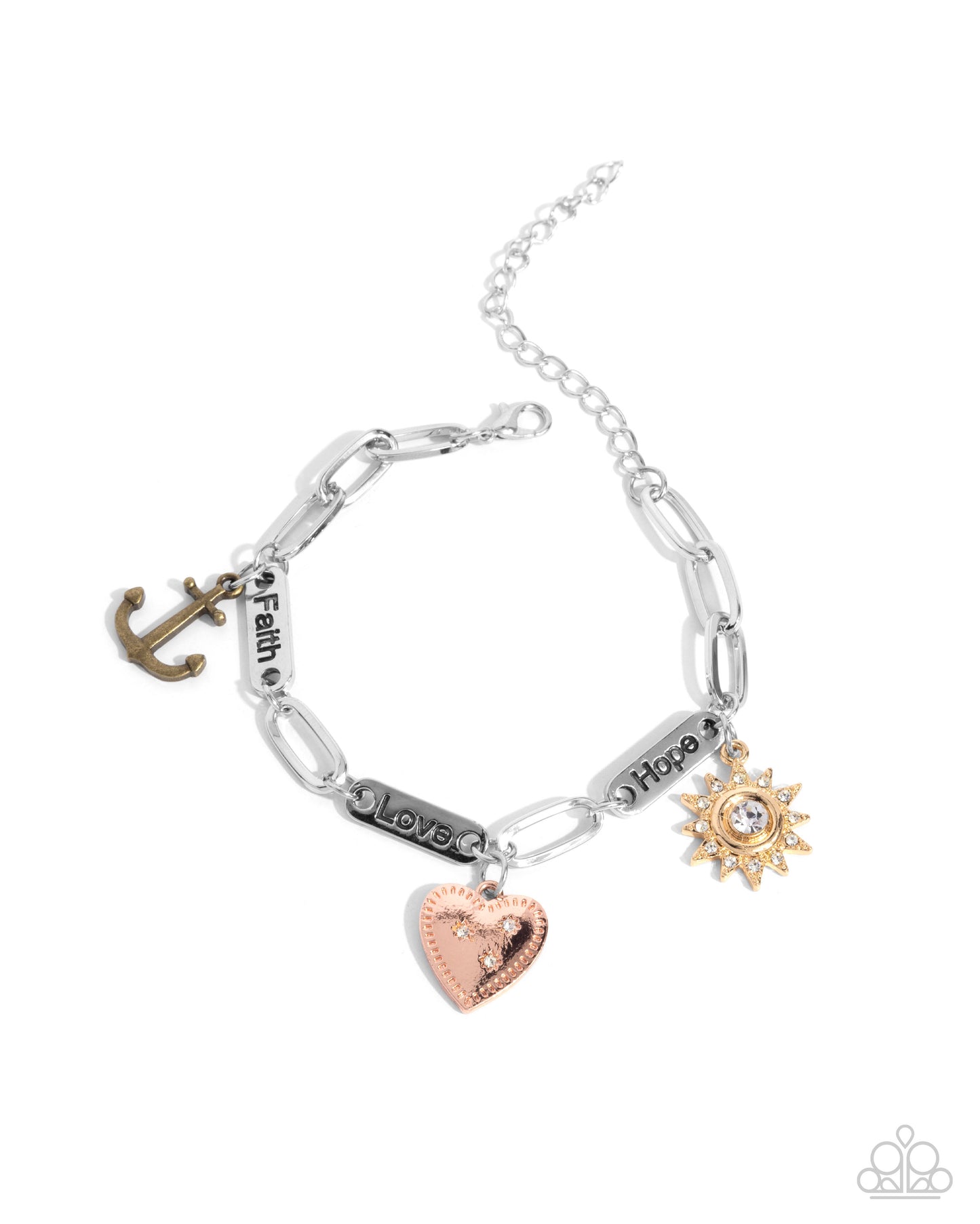 Intrepid Inspiration - Silver w/ Brass, Copper & Gold Bracelet