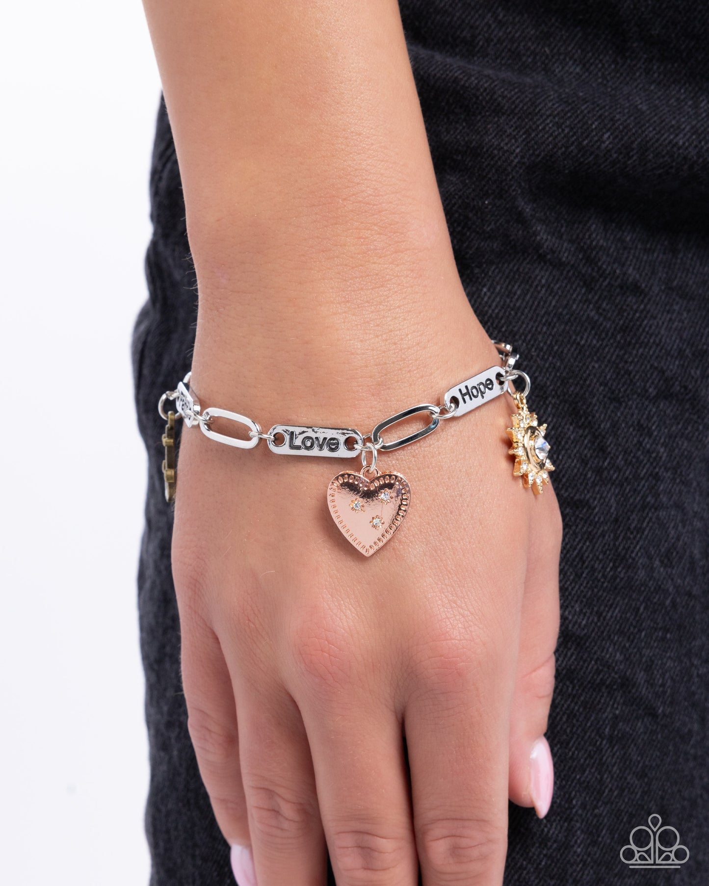 Intrepid Inspiration - Silver w/ Brass, Copper & Gold Bracelet