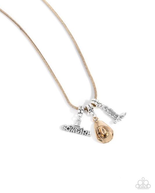 Boy Meets COWGIRL - Silver & Gold Necklace