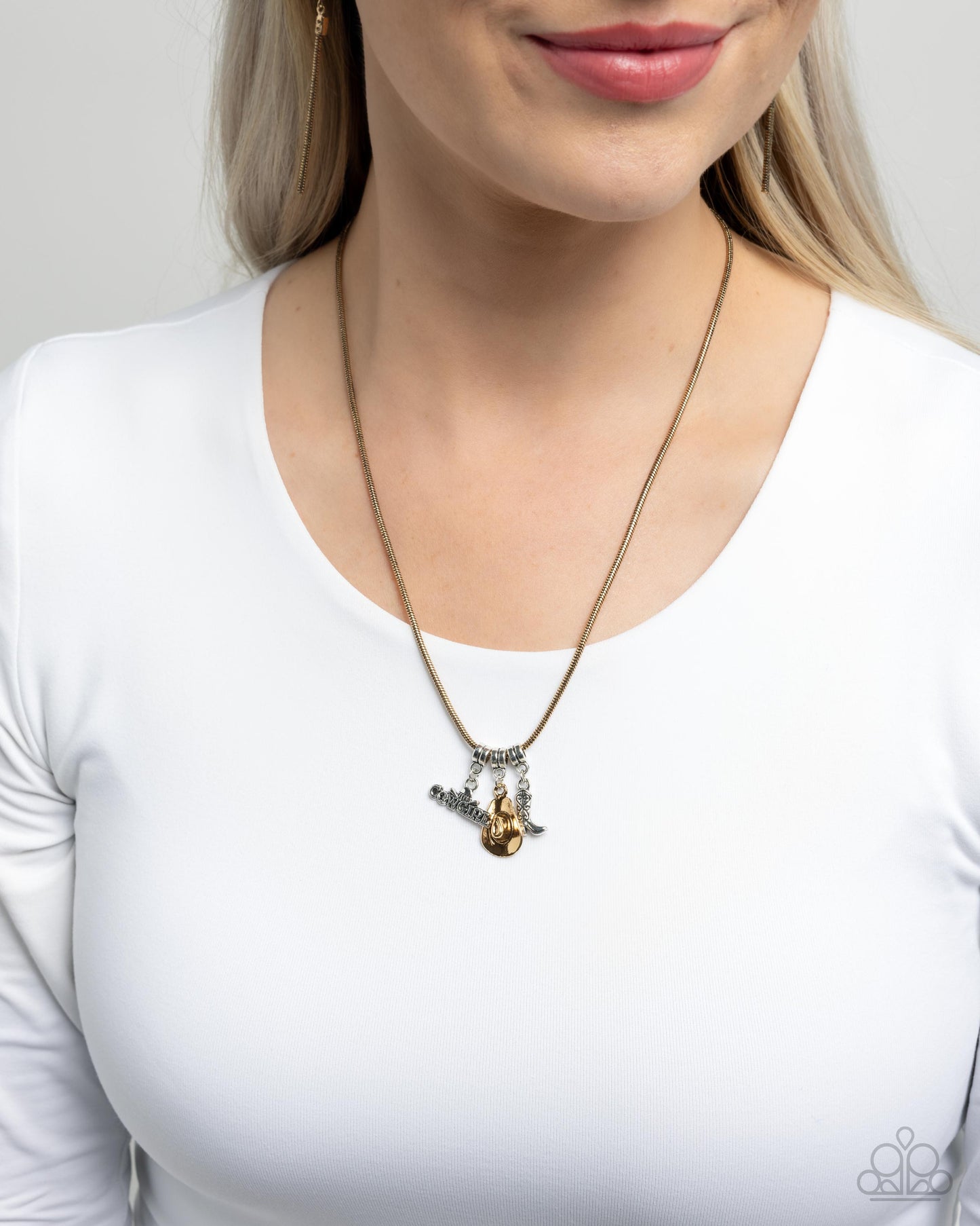 Boy Meets COWGIRL - Silver & Gold Necklace