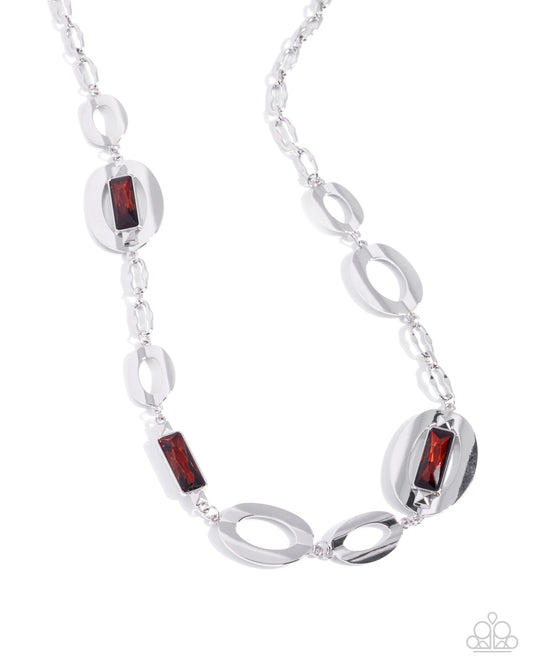 Big Fan of Yours - Silver w/Brown Necklace