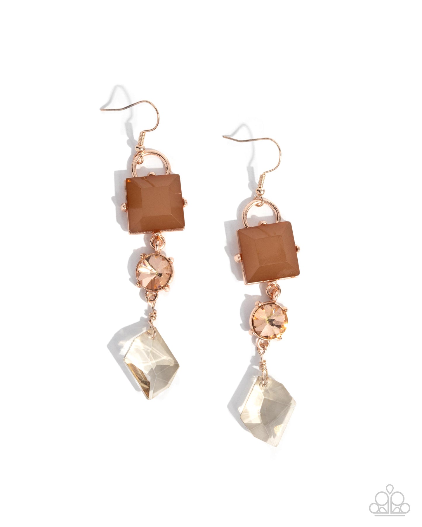 Alluring Assertion - Rose Gold Earrings