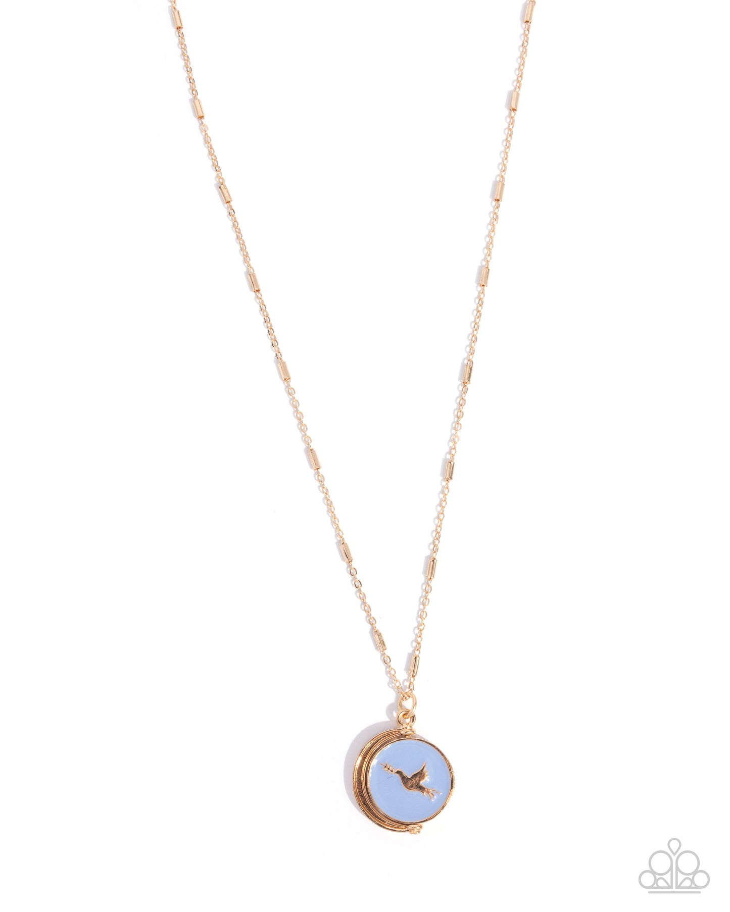 Hopeful Story - Gold Necklace - Double sided pendant