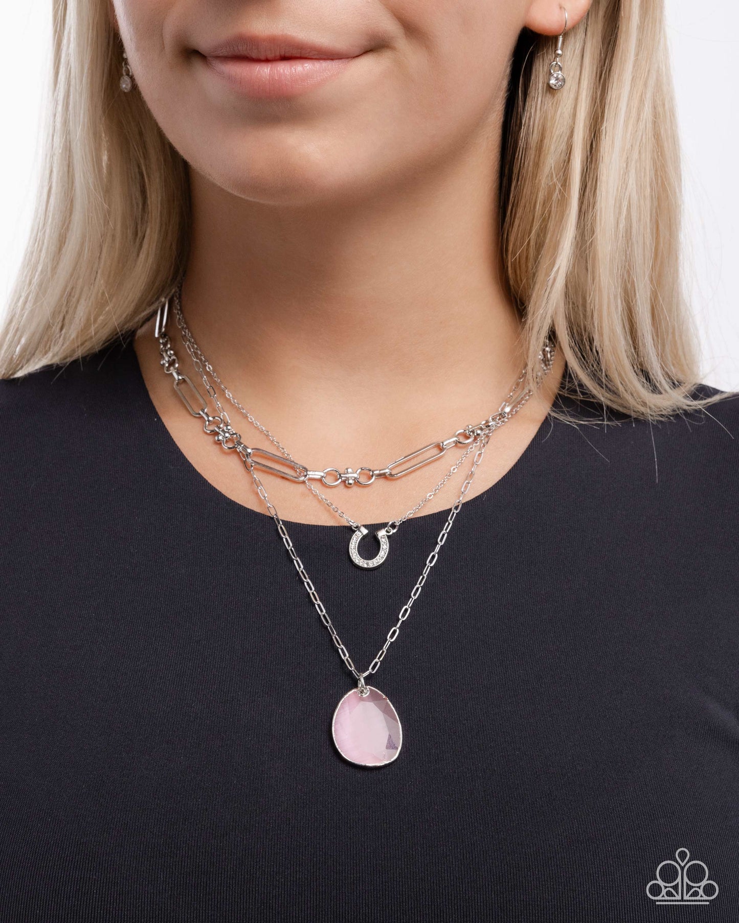 Western Wheelhouse - Silver w/Pink Necklace