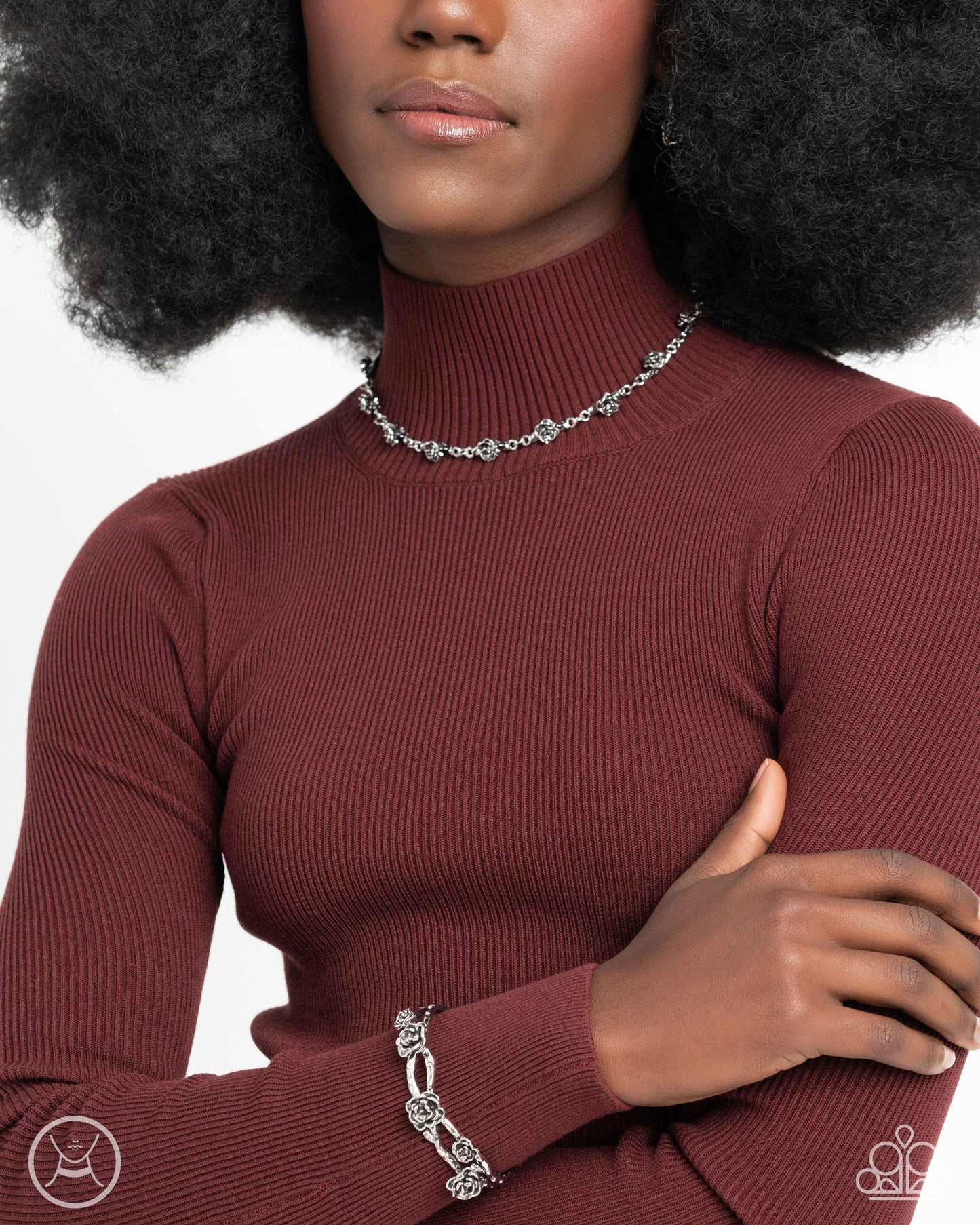 Complete Look Silver Necklace with matching Bracelet