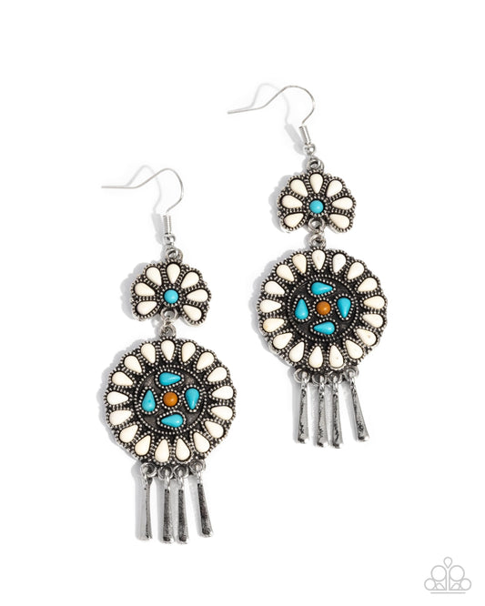 Watch the Sunset - White Multi Earrings