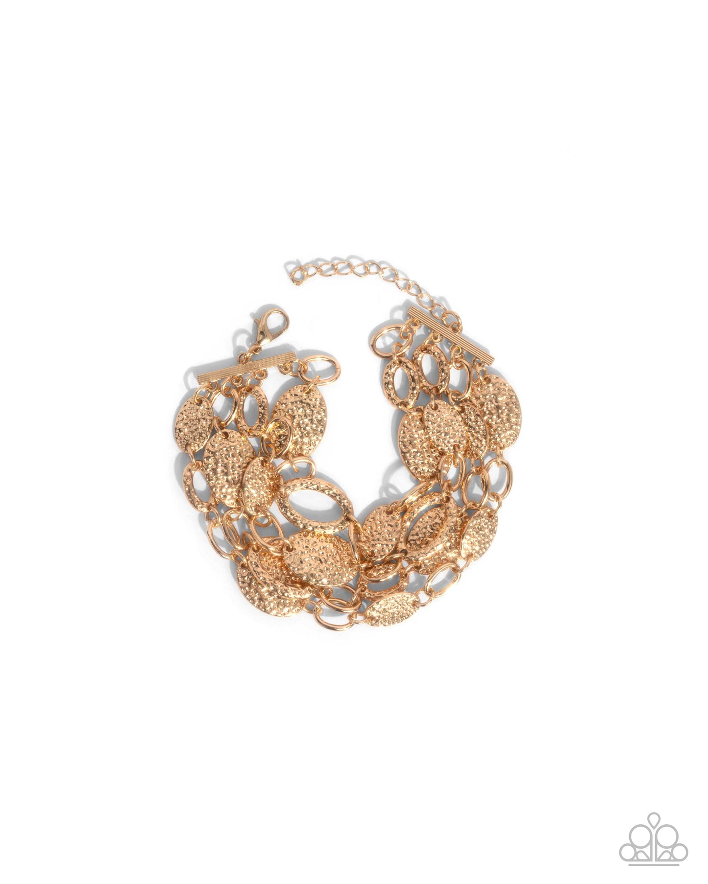 Hammered Helm - Gold Bracelet
