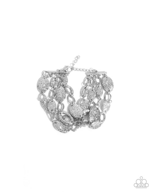 Hammered Helm - Silver Bracelet