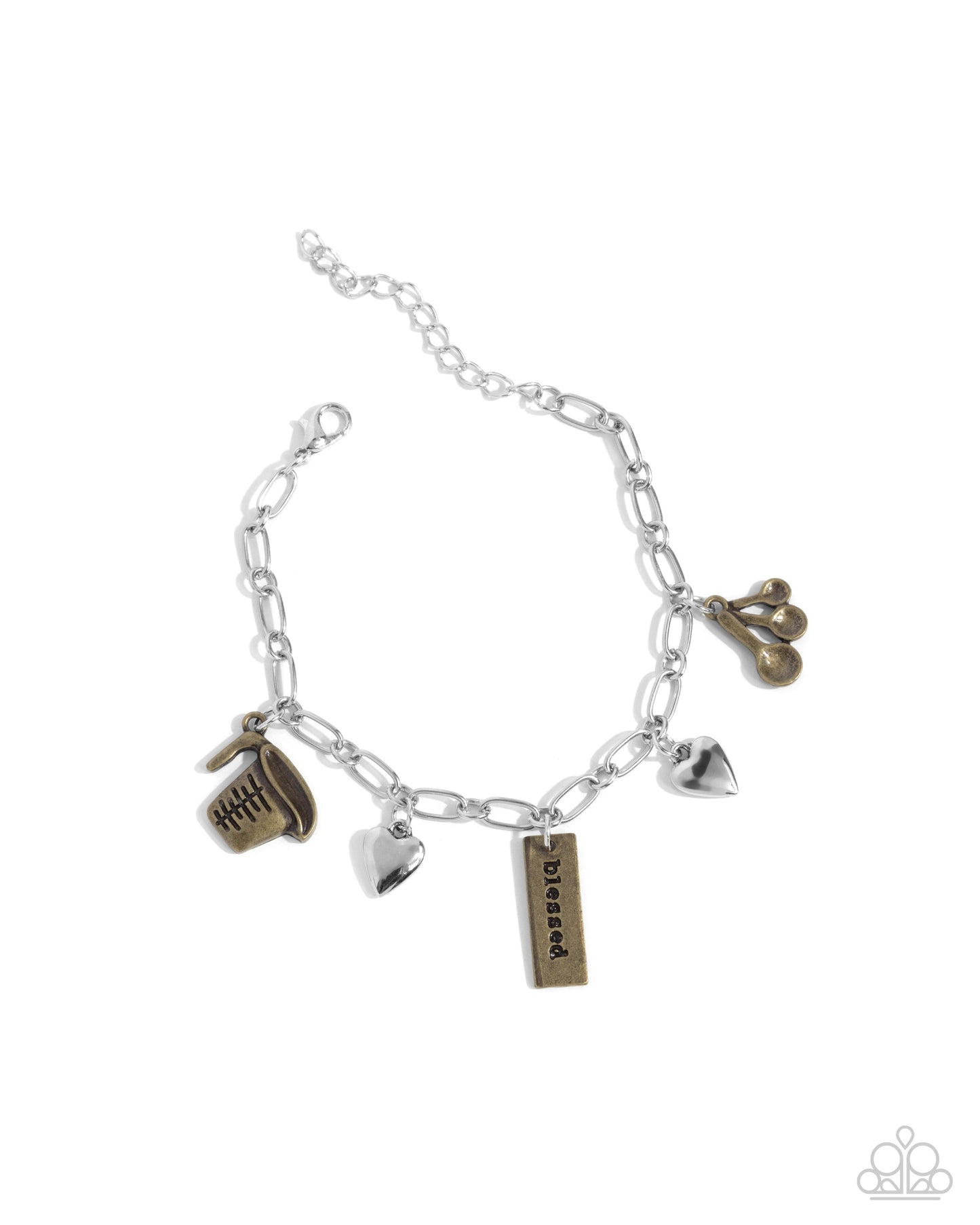 Glass Half Full Haute - Silver w/Brass Bracelet