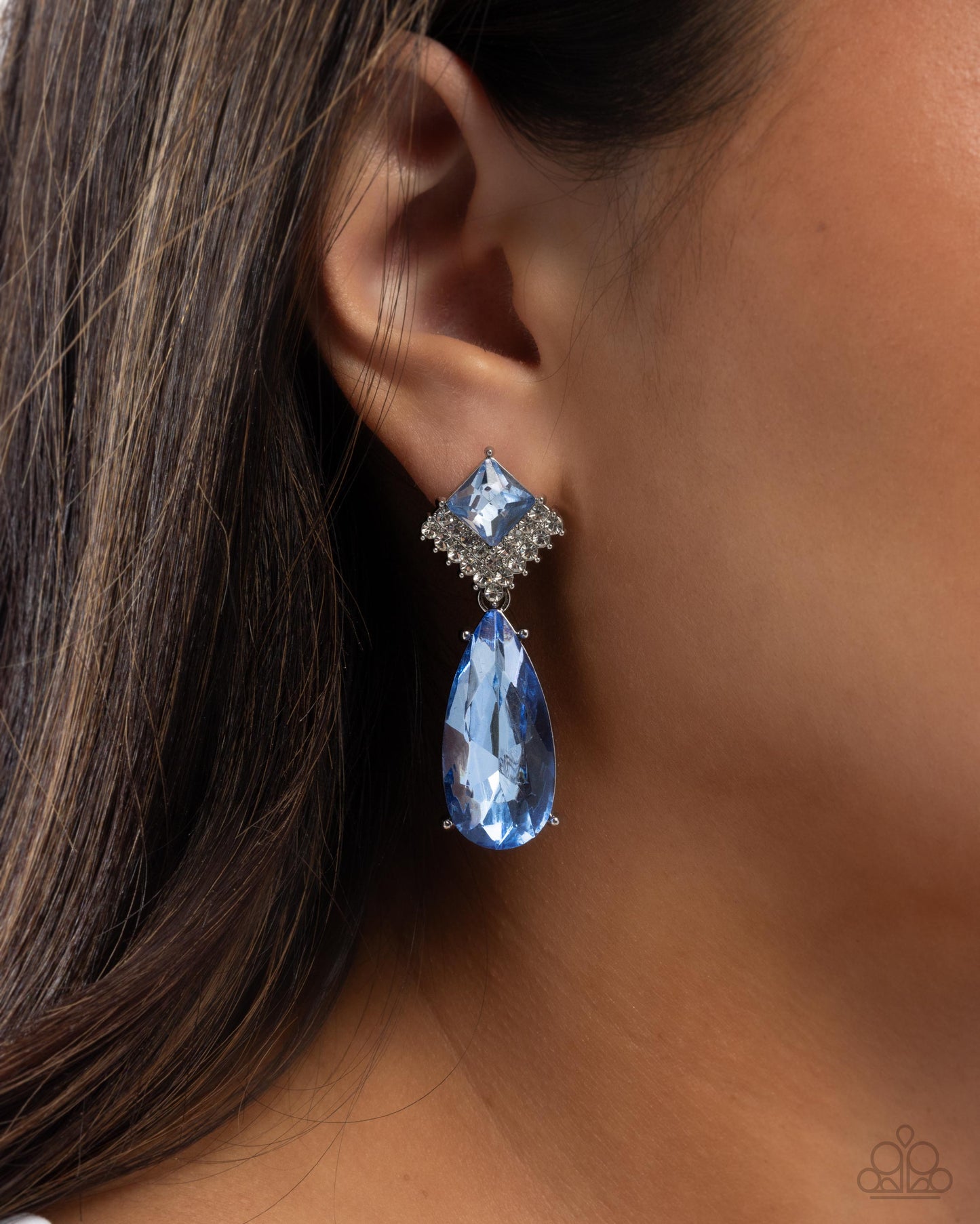 Diamond Life - Blue Earrings