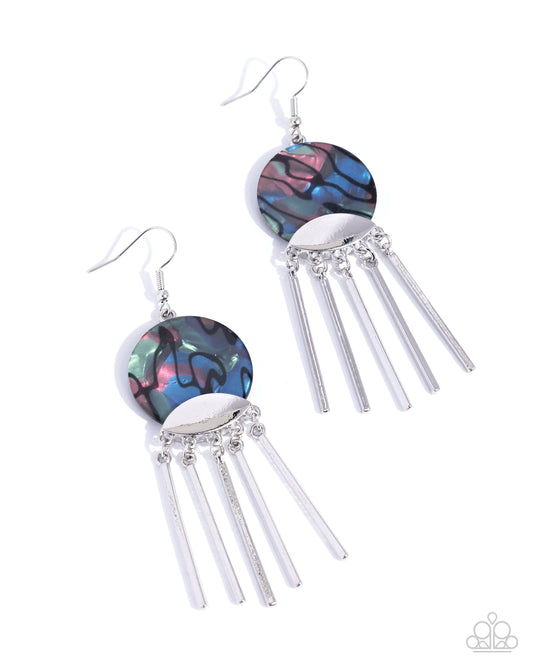 Disc Destiny - Silver w/Multi Earring