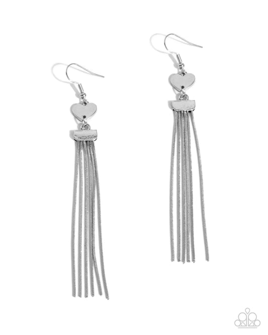 Smitten Sequence - Silver Heart Earrings